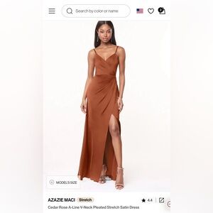 Azazie Cedar Rose- Size A8 dress